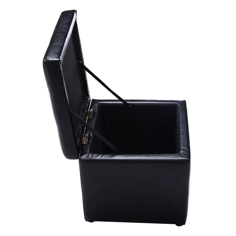 Foldable Cube Ottoman Pouffe Storage Seat by DirectDeals