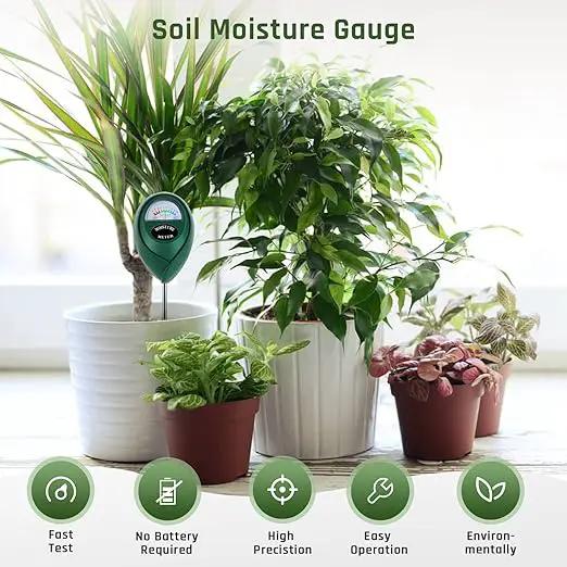 Plant Moisture Meter, Plant Water Meter, Soil Moisture Meter for House Plants for Garden, Lawn, Farm, Indoor & Outdoor Use, No Batteries Required (2 Packs Green) by GreenHaven Gardens