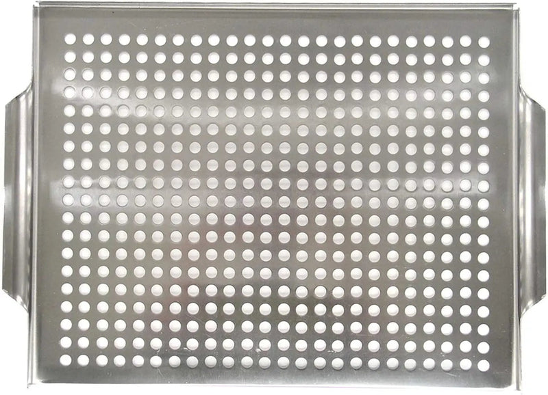 Stainless Steel BBQ Grill Topper Pan Tray for Vegetables, Meats, Skewers & Seafoods for Outdoor Cooking, Grilling, Camping & Tailgating for Gas Grills, Charcoal Grills & Barbecue by Mr. Bar-B-Q 06032Y by GreenHaven Gardens