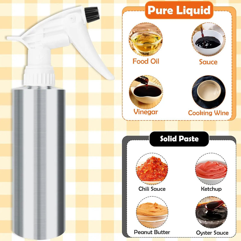 AHIER 2in 1 BBQ Spray Bottle, Turkey Marinade Injector Stainless Steel Grill Spray Bottle & Meat Injector with 2 PCS Cleaning Brush by GreenHaven Gardens