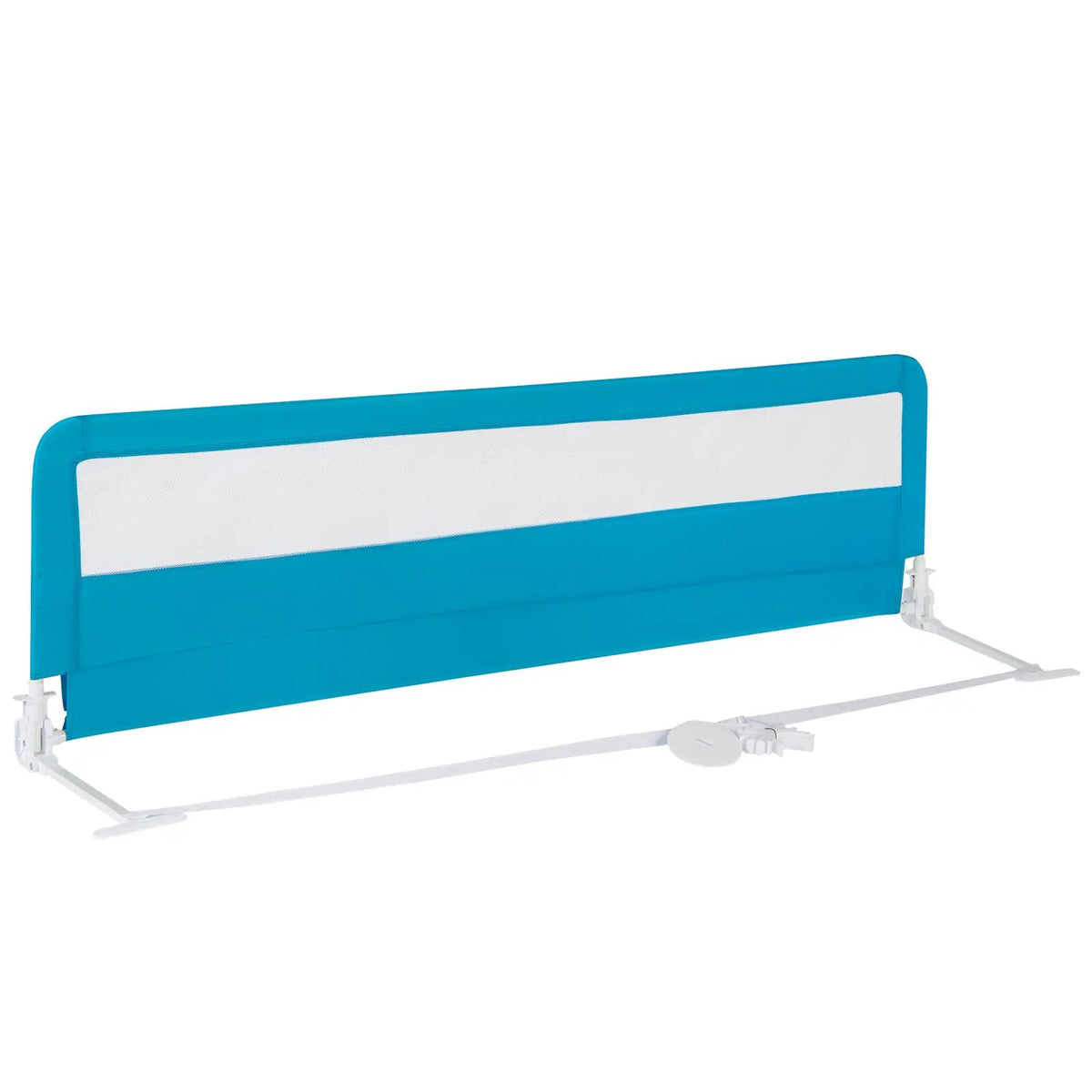 71 Inch Extra Long Swing Down Bed Guardrail with Safety Straps by DirectDeals