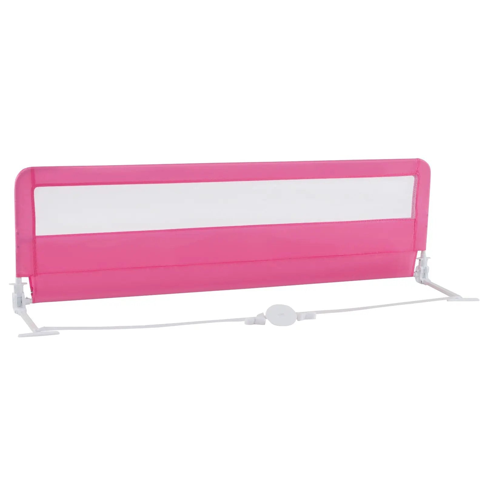 71 Inch Extra Long Swing Down Bed Guardrail with Safety Straps by DirectDeals