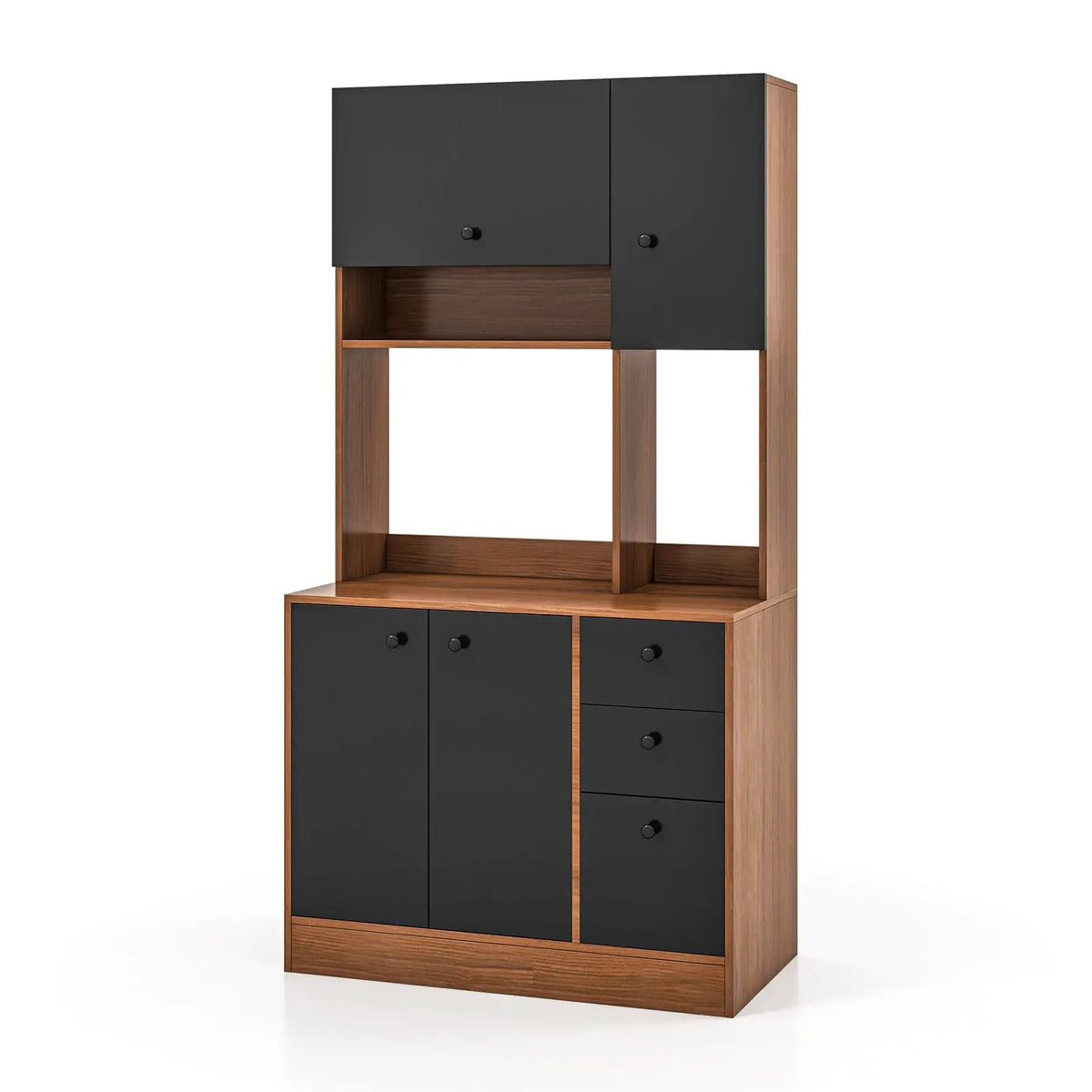71 Inch Kitchen Pantry with 3 Storage Cabinet and 3 Deep Drawers by DirectDeals