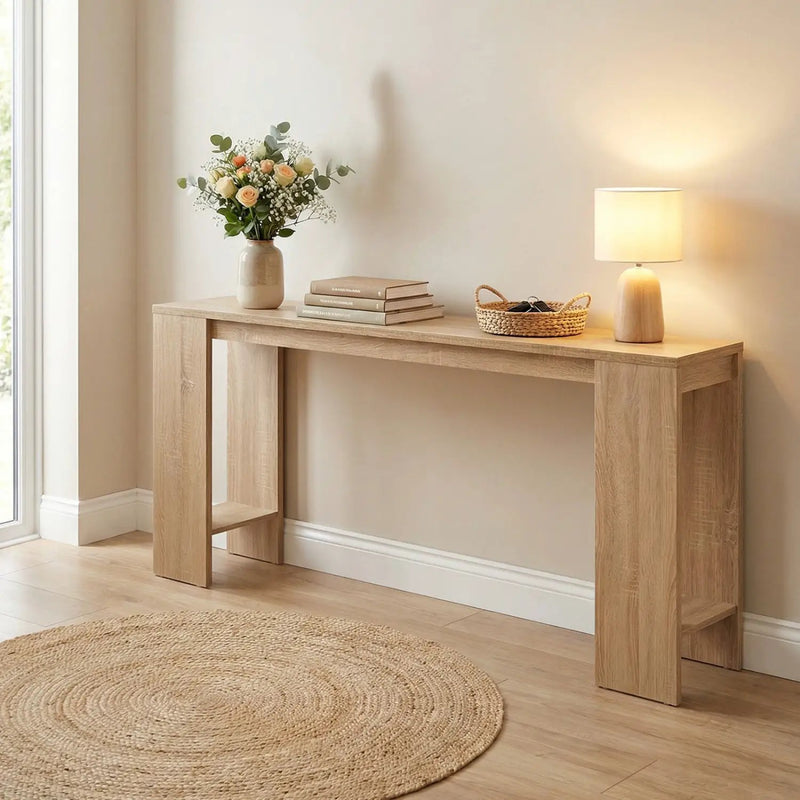 71 Inches Long Console Table with Storage for Hallway by DirectDeals