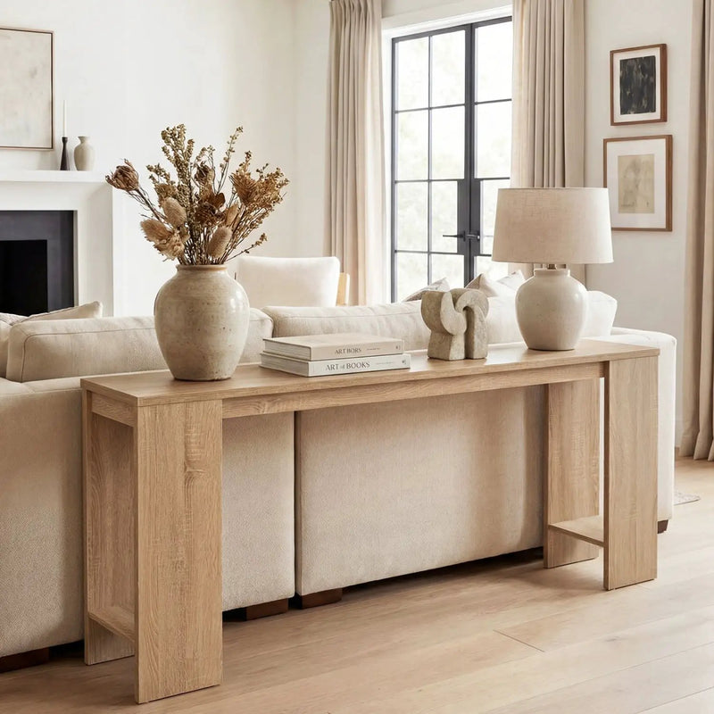 71 Inches Long Console Table with Storage for Hallway by DirectDeals