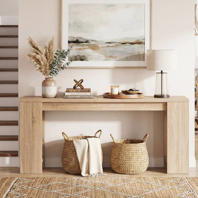 71 Inches Long Console Table with Storage for Hallway by DirectDeals