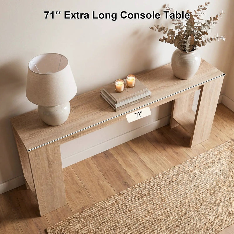 71 Inches Long Console Table with Storage for Hallway by DirectDeals