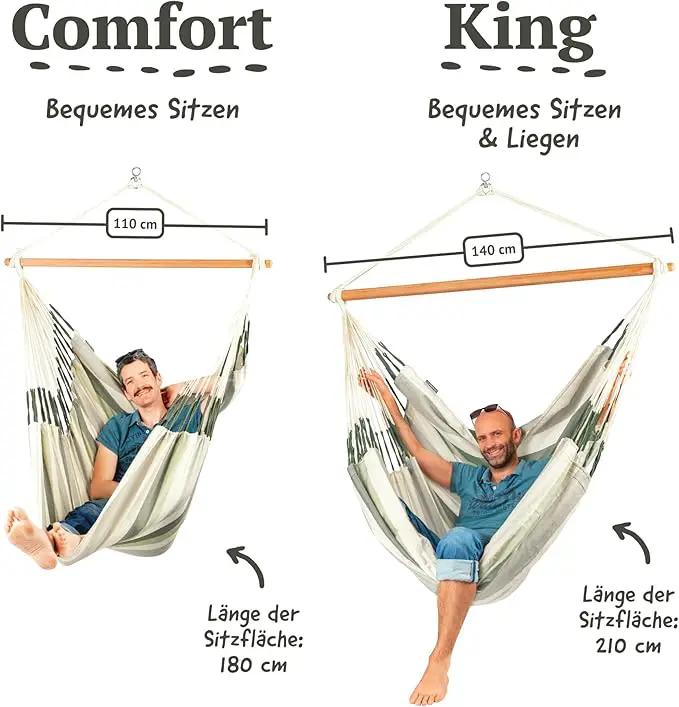 LA SIESTA® - XL King Domingo Hammock Swing Chair & CasaMount - Weather & Tear Resistant Hanging Chair - Outdoor Indoor Hammock Chair w/Suspension Kit for Walls Ceilings Square Beams - Cedar by GreenHaven Gardens