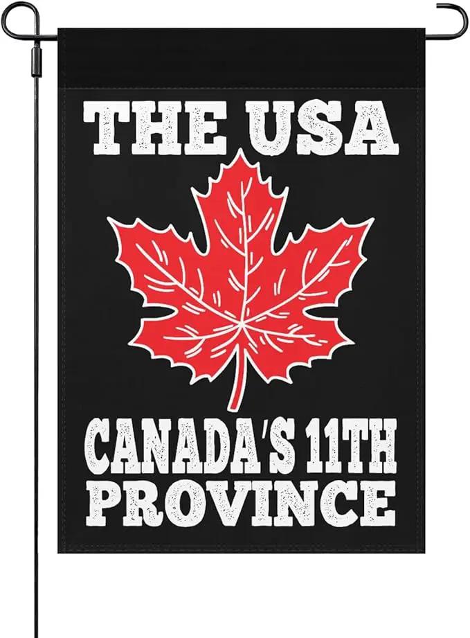 The US Canada’s 11th Province Seasonal Garden Flag 12x18 Double Sided Funny Banner for Indoor by GreenHaven Gardens