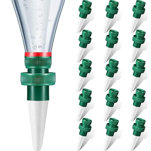 Patelai Terracotta Plant Watering Spikes Self to Use with Cola Bottles Houseplant Watering Stakes Automatic Irrigation System(15 Pack,White) by GreenHaven Gardens