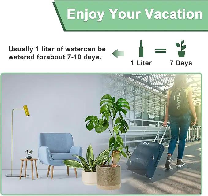 Terracotta Plant Watering Stakes, Self-Watering System for Indoor and Outdoor Plants, 20-Pack by GreenHaven Gardens