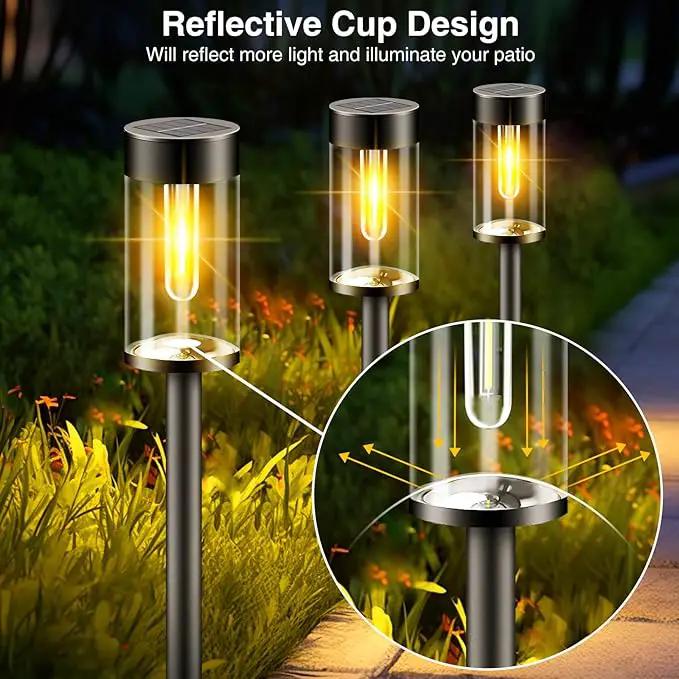 nipify LED Solar Pathway Lights Outdoor, 8 Pack Waterproof Solar Powered Yard Lighting, Auto On/Off Solar Walkway Light for Garden Lawn Path Outside(Warm White) by GreenHaven Gardens