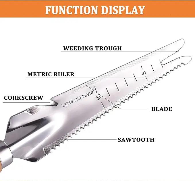 SHANFEEK Weed Puller Crack Weeder Weed Remover Tool for Yard Hoe Gardening Tools Stainless Steel One-Piece Molding (I-Type) by GreenHaven Gardens