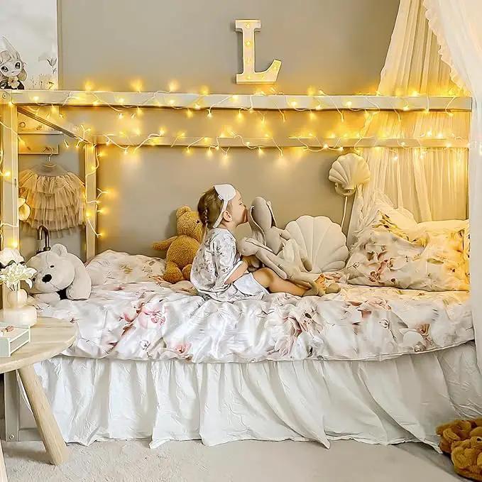 JMEXSUSS Connectable Warm White String Lights Indoor Bedroom, 8 Modes Christmas String Light Plug in Classroom Lights, 33ft 100 LED Fairy Twinkle Light Outdoor for Classroom Christmas Tree Decor by GreenHaven Gardens