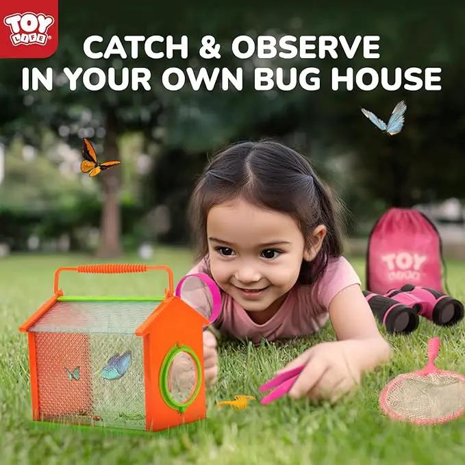TOY Life Kids Explorer Kit with Bug Catcher for Kids, Bug Catching Kit with Bug Toys, Kid Safari Vest & Hat, Compass, Binoculars, Magnifying Glass, Educational Outdoor Toys Kid Adventure Kit by GreenHaven Gardens