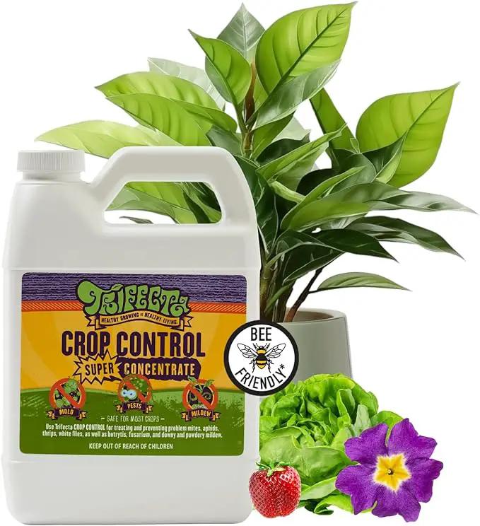 Trifecta Crop Control Super Concentrate All-in-One Natural Pesticide, Fungicide, Miticide, Insecticide, Help Defeat Spider Mites, Powdery Mildew, Botrytis, Mold, and More on Plants 4 OZ by GreenHaven Gardens
