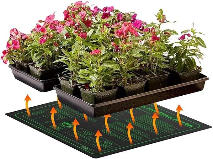 iPower GLHTMTM-A 20" x 20" Waterproof Durable Seedling Heat Mat Warm Hydroponic Plant for Indoor Gardening Germination Starting, black by GreenHaven Gardens