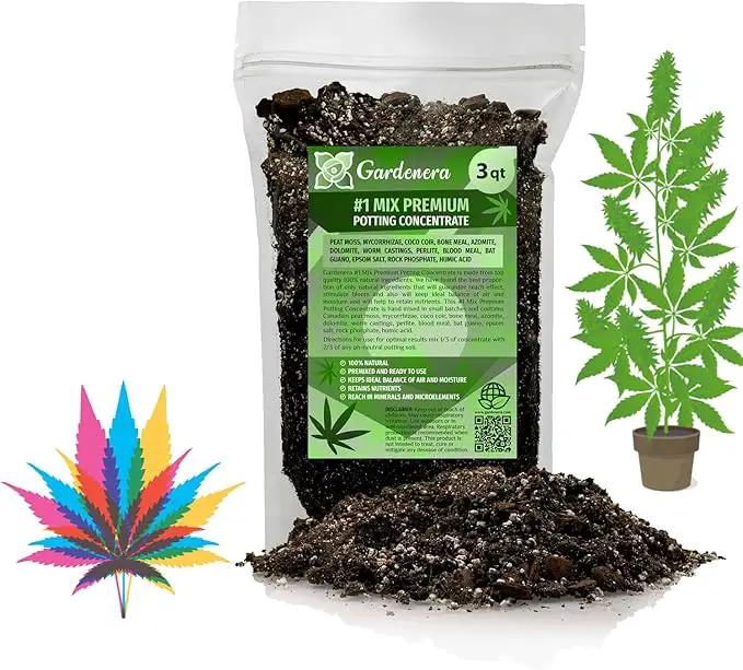 Organic Autoflower Plants Potting Soil Mix - Perfect Balance of Nutrients, Drainage, and Aeration for Thriving Autoflower Plants- 3 Quart by GreenHaven Gardens