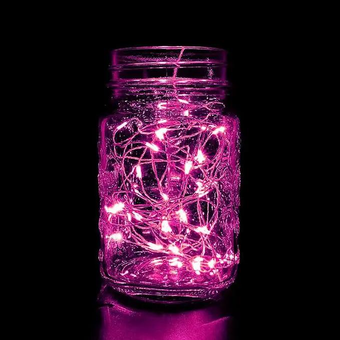 66Ft 200 LED Pink Fairy Lights Plug in, Waterproof String Lights Outdoor Indoor 8 Modes Bedroom Decor, Twinkle Light for Girl's Room Garden Party Mother's Day Valentines Decorations by GreenHaven Gardens