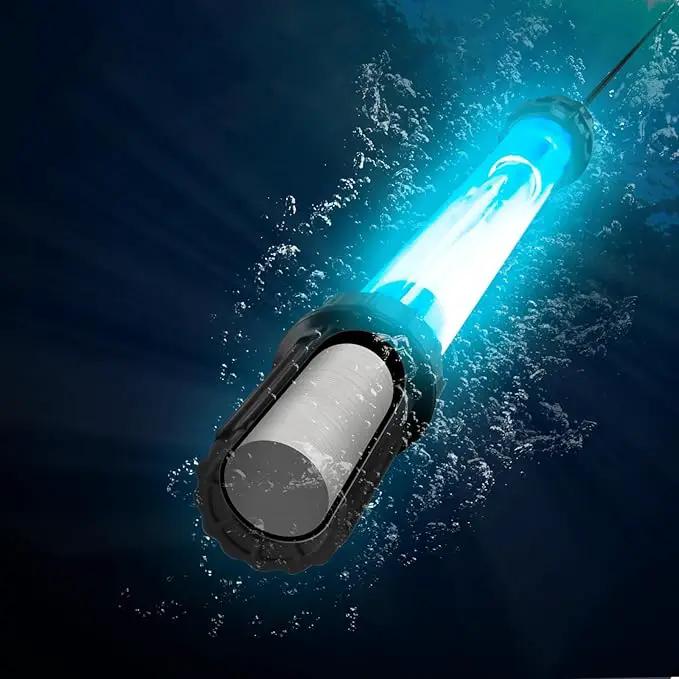 32W Aquarium UV Light for 100-2000 Gallon, UV Pond Water Clarifier for Koi Pond, Swimming Pool, Spa, Large Fish Tank, Cold Plunge UV Light for Pond Algae Control by GreenHaven Gardens