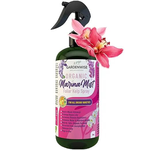 Marina Mist Orchid Fertilizer - Plant Food Mist - Liquid Seaweed Extract for Blooming - Orchid Care - Abono para Orquideas (8 oz) by GreenHaven Gardens