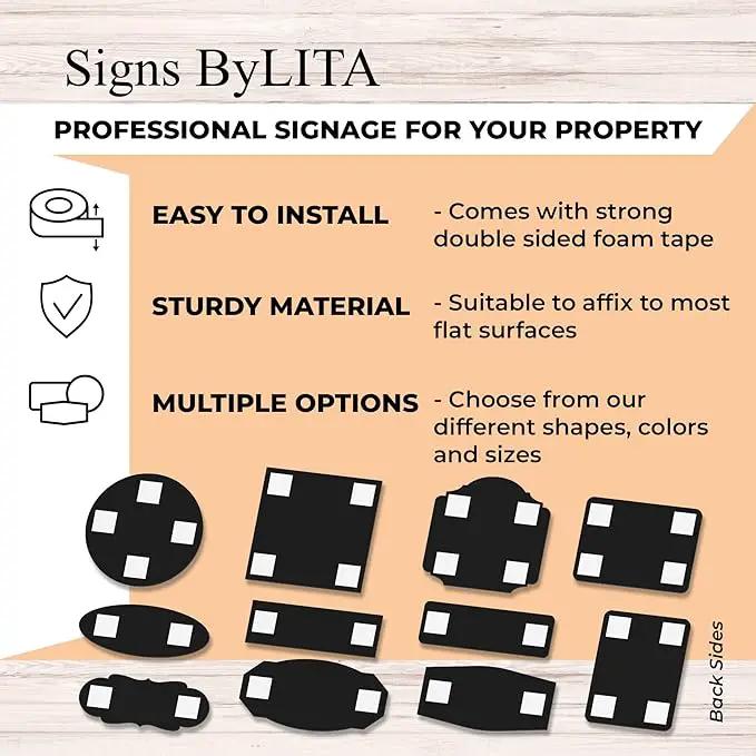 Signs ByLITA Standard Sprinkler Room Sign (Black/Silver) - Medium 2 Pack by GreenHaven Gardens