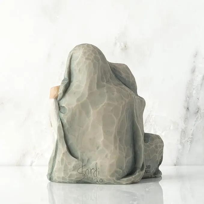 Willow Tree Cozy, Close Together, we Three, Loving Embrace from Mother, Grandmother, Caregiver, Nanny, Depicts Playful Relationship and Imaginative Play, Sculpted Hand-Painted Figure by GreenHaven Gardens