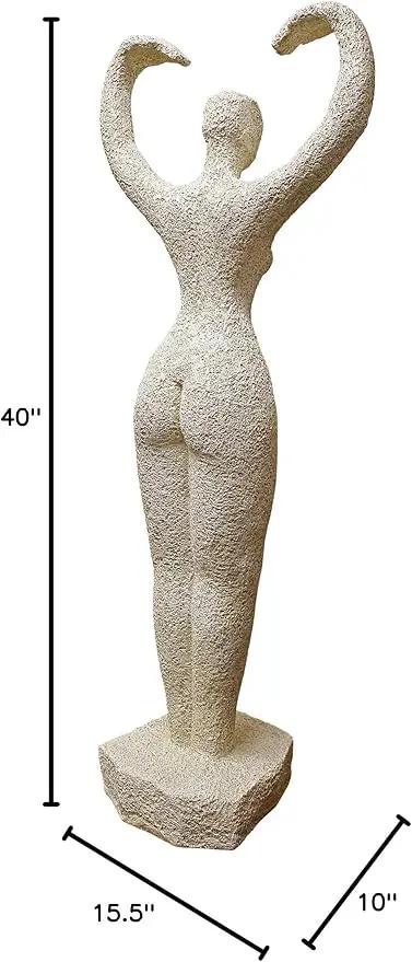 Design Toscano Neolithic Style Gaia Earth Mother Woman Indoor/Outdoor Garden Statue, 40 inches tall, Cast Stone Resin, Rough Stone Finish by GreenHaven Gardens