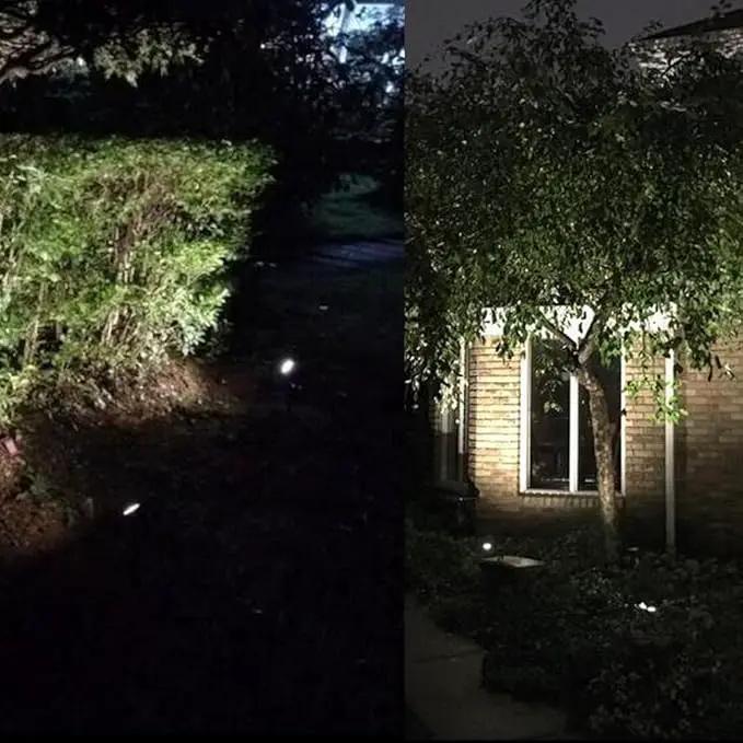 Pack of 2, Outdoor LED Landscape Lights Waterproof Spotlight with Spike Stand and Plug for Driveway, Outdoor Lawn Lighting, Flood Garden, Yard (9W Cool White) by GreenHaven Gardens