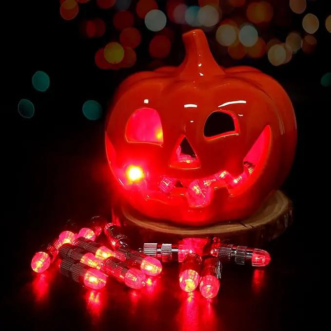 SumDirect Pack of 30 LED Mini Non-Blinking Lights for Paper Lanterns Balloons Floral Wedding Halloween Christmas Party Decoration Centerpieces (30, Red) by GreenHaven Gardens
