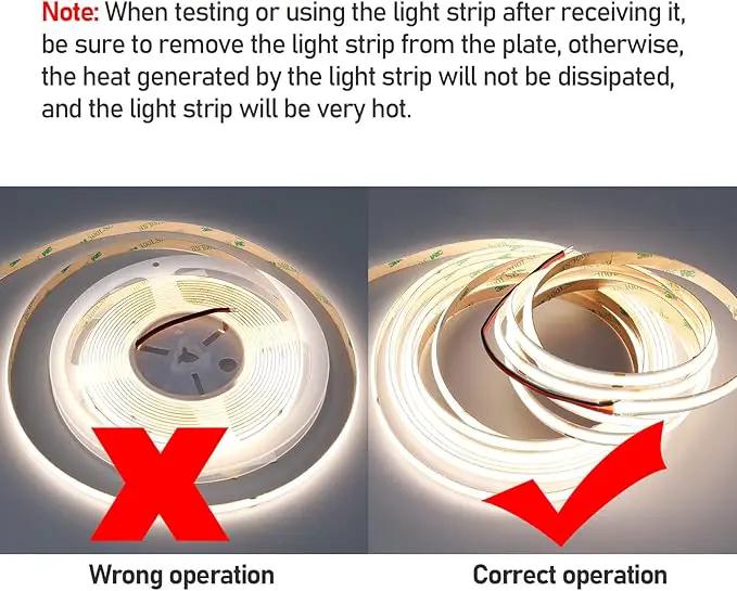 24V COB LED Strip Light Natural White 4000K 5M/16.4ft 2400LEDs Waterproof IP65 Uniform Glow CRI 93+ Flexible LED Tape Lights for DIY Cabinet Bedroom Kitchen Home Decor(No Power Supply) by GreenHaven Gardens