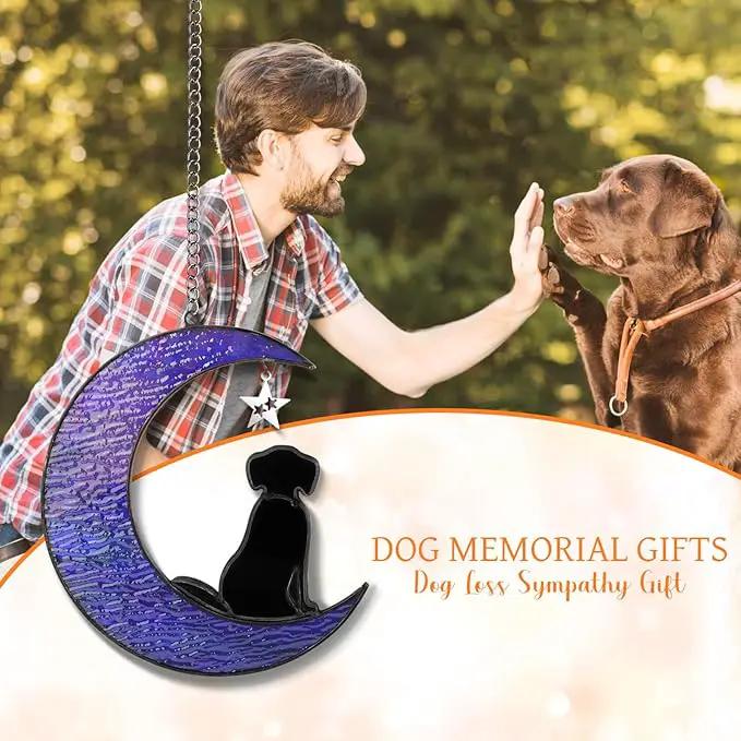 Dog Memorial Gifts for Loss of Dog,Stained Glass Window Hanging Dog Suncatcher Sympathy Gift,Dog Bereavement Gifts,Pet Loss Gifts,in Memory of Dog Passing Away Gifts by GreenHaven Gardens