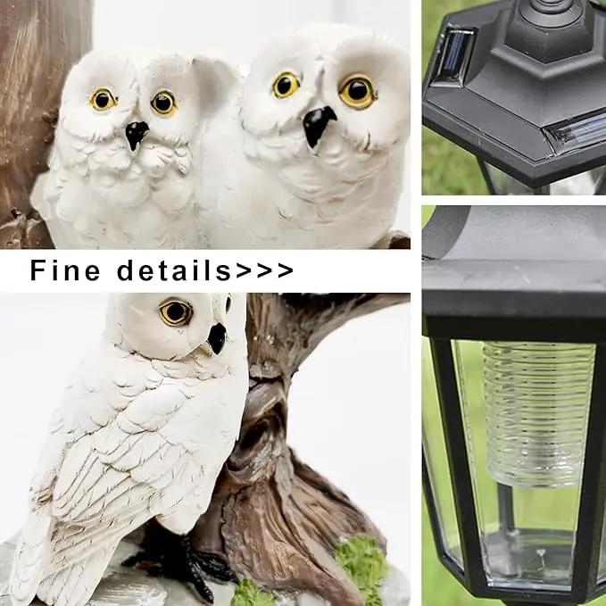 Owl Solar Lights Outdoor Garden,Solar Owls for Outdoors,Solar Powered Owl Garden Statues Decor,Unique Gifts Lights for Patio,Yard,Balcony by GreenHaven Gardens