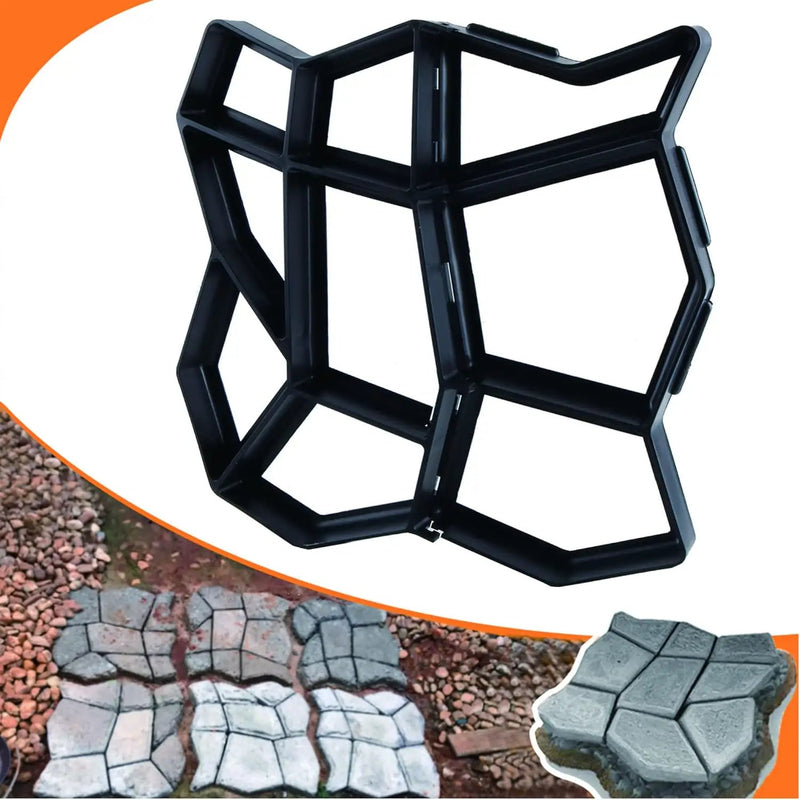 Avalution Reusable Concrete Mold 17"x17"x1.6" Walker Maker Courtyard Stepping Stone Molds Lawn Garden DIY Paving Mold(Irregular) by GreenHaven Gardens