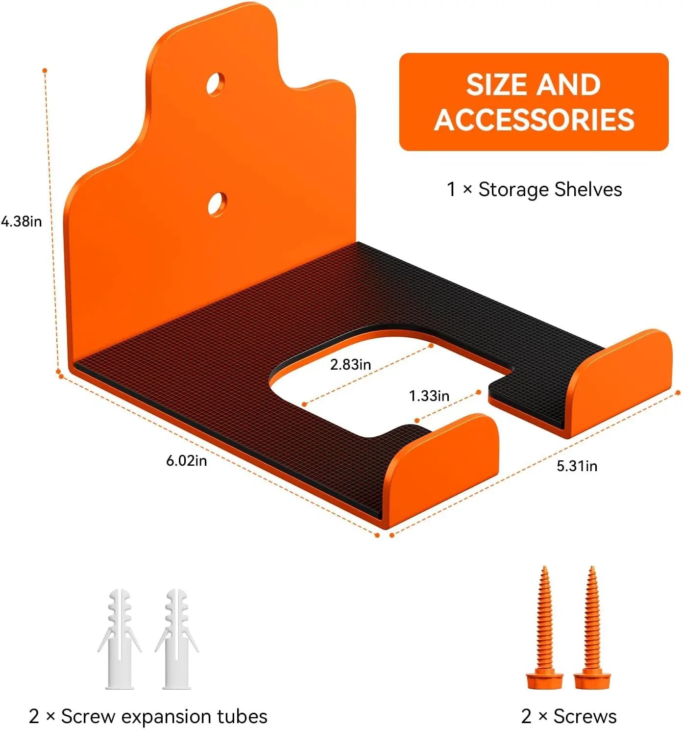 Garage Organizer Trimmer Rack, Garden Power Tool Hanger Weed Whackers Holder Wall Mounted for Grass Trimmer, Hedge Trimmer, Garage Trimmer, Garden Tools,3 Pack(Orange) by GreenHaven Gardens