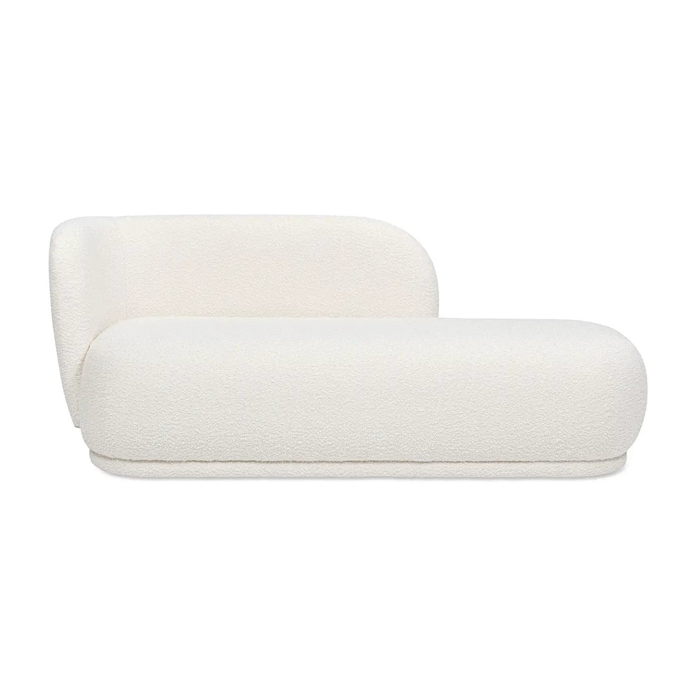 Aire - RAF Modern Rounded Chaise Lounge - Ivory White by Unique Piece Furniture