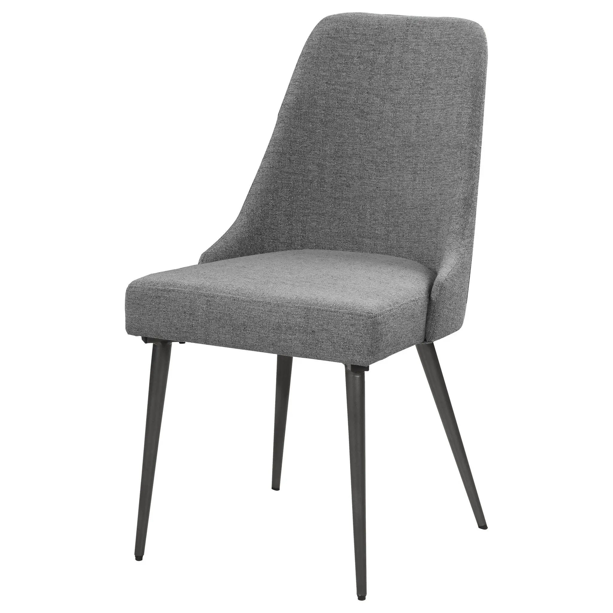 Side Chairs Upholstered With Tapered Legs (Set of 2) - Gray by HouseOfZazla