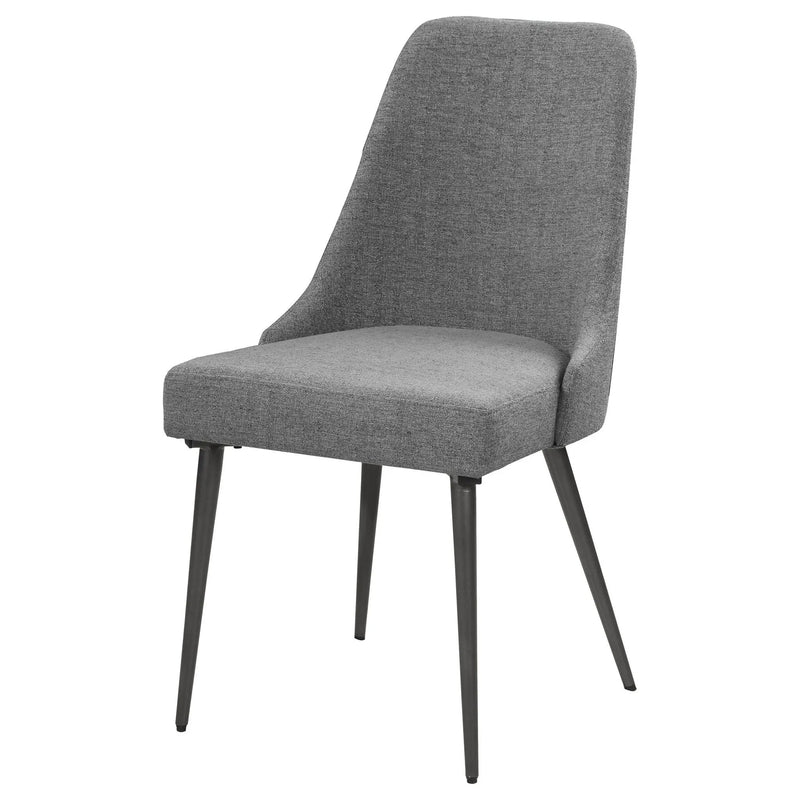 Side Chairs Upholstered With Tapered Legs (Set of 2) - Gray by HouseOfZazla