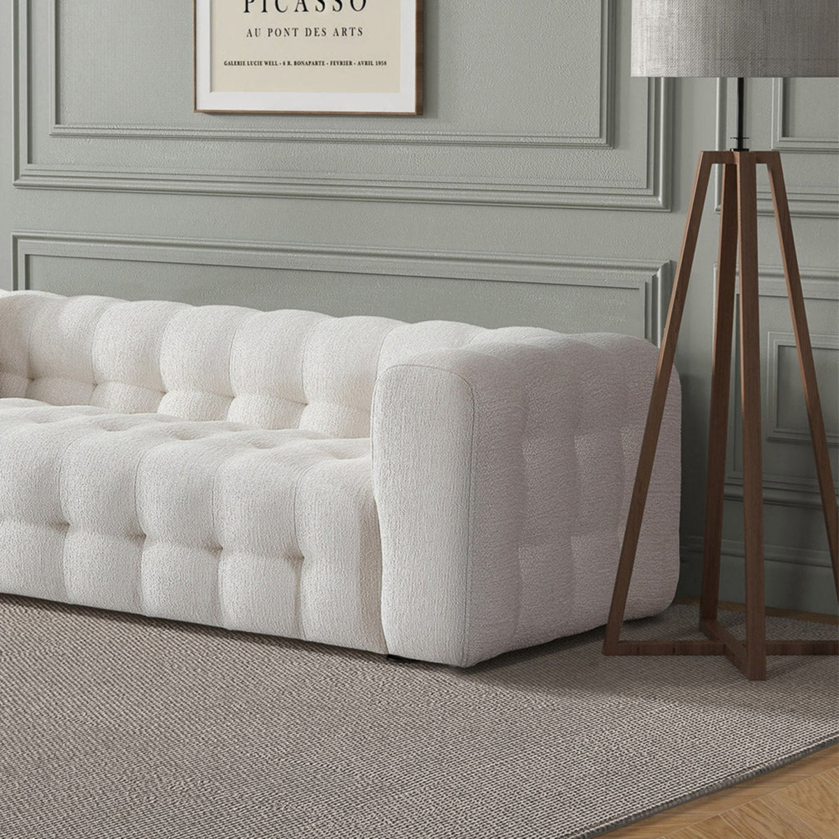 Beige Modern Tufted Chesterfield Sofa with Deep Button Tufting, photo 6 of 10
