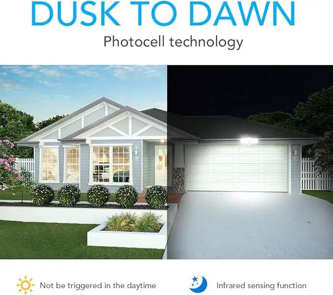 JJC 3700LM 32W LED Security Lights Motion Sensor Flood Light, LED Motion Sensor Outdoor Lights Fixture, Waterproof IP65,5700K Super Bright Motion Detector Lights for Garage, Porch (Not Solar Powered) by GreenHaven Gardens