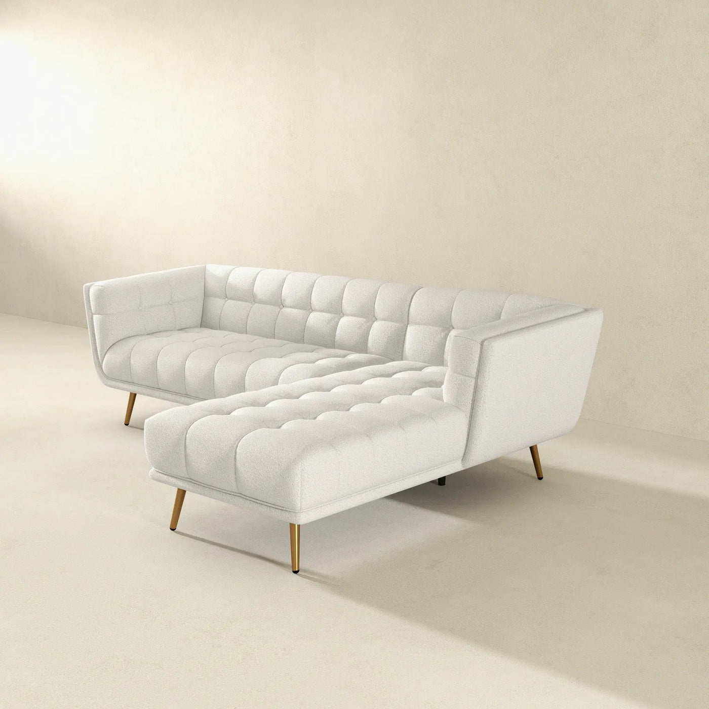Addison - L Shape Sectional Sofa Tufted by HouseOfZazla
