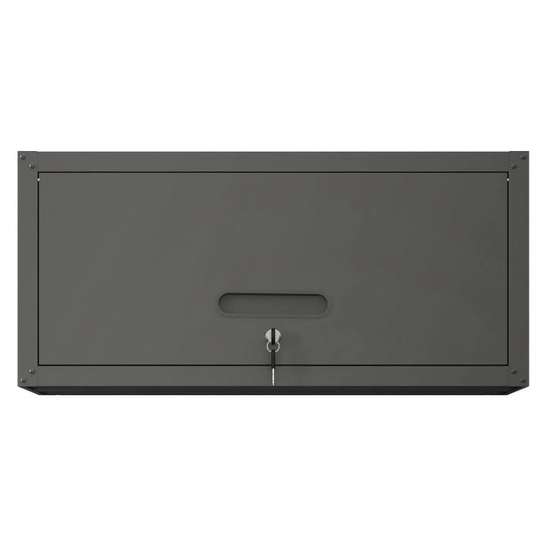 Heavy Duty, Metal Wall Mounted Tool Storage Cabinet Steel Metal Garage Storage Cabinet - Black / Gray