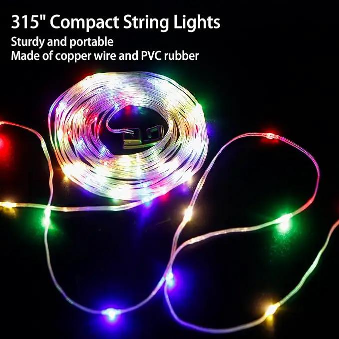 TRIROCKS 2 Pack Camping String Lights Portable Outdoor Hanging Lights 26.24Ft with 5 Lighting Modes IPX4 Waterproof Rechargeable LED Fairy String Lights for Garden Yard Christmas Party Camping Hiking by GreenHaven Gardens