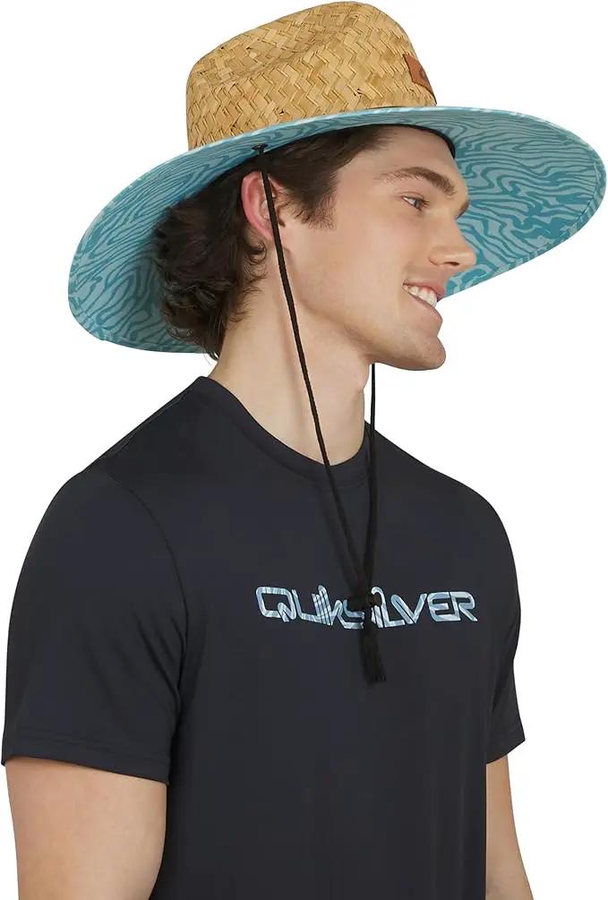 Quiksilver Men's Wide Brim Outdoor Lifeguard Straw Sun Hat by GreenHaven Gardens