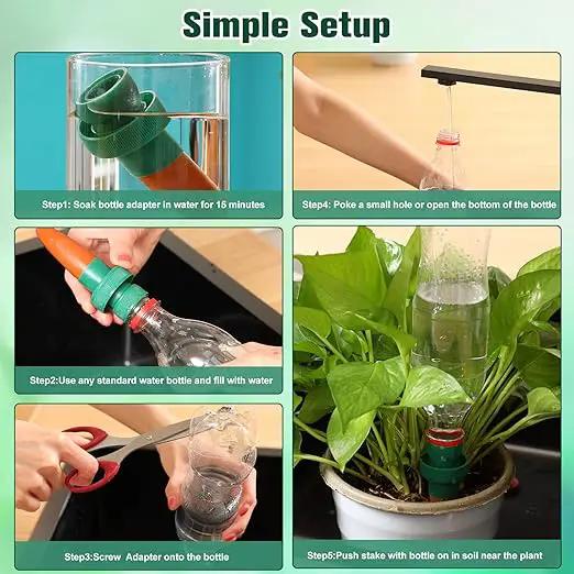Patelai Terracotta Plant Watering Spikes Self to Use with Cola Bottles Houseplant Watering Stakes Automatic Irrigation System(15 Pack,Terracotta) by GreenHaven Gardens