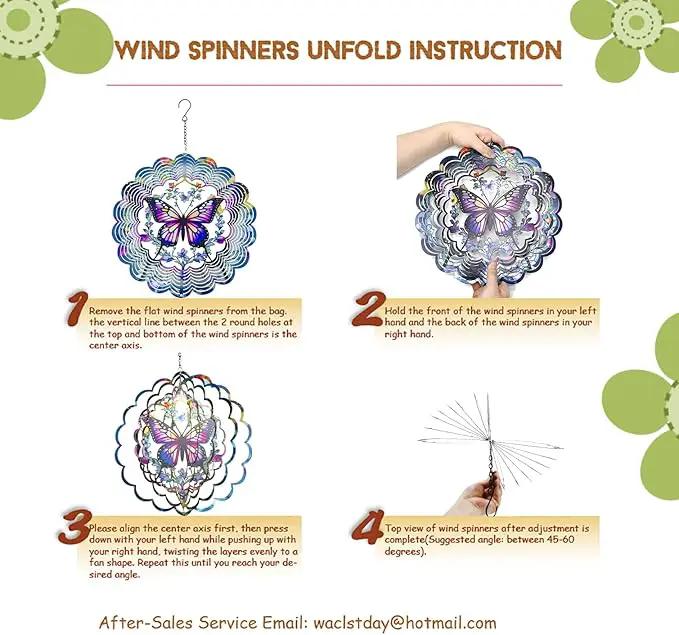 Rooster Metal Wind Spinners - Gifts for Women Mom Grandma Wife, 12 inch 3D Indoor Outdoor Garden Decoration Crafts Cock Wind Spinner, Unique Outdoor Ornament-Suitable As a Creative Gift by GreenHaven Gardens