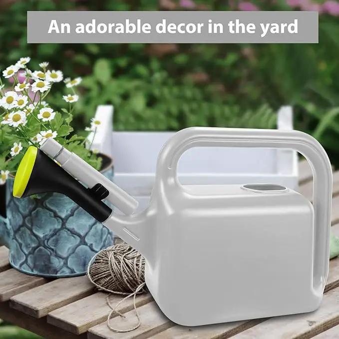 Outdoor Watering Can for Plants Indoor Watering Can for Houseplants 3/4 Gallon 3L (Grey) by GreenHaven Gardens
