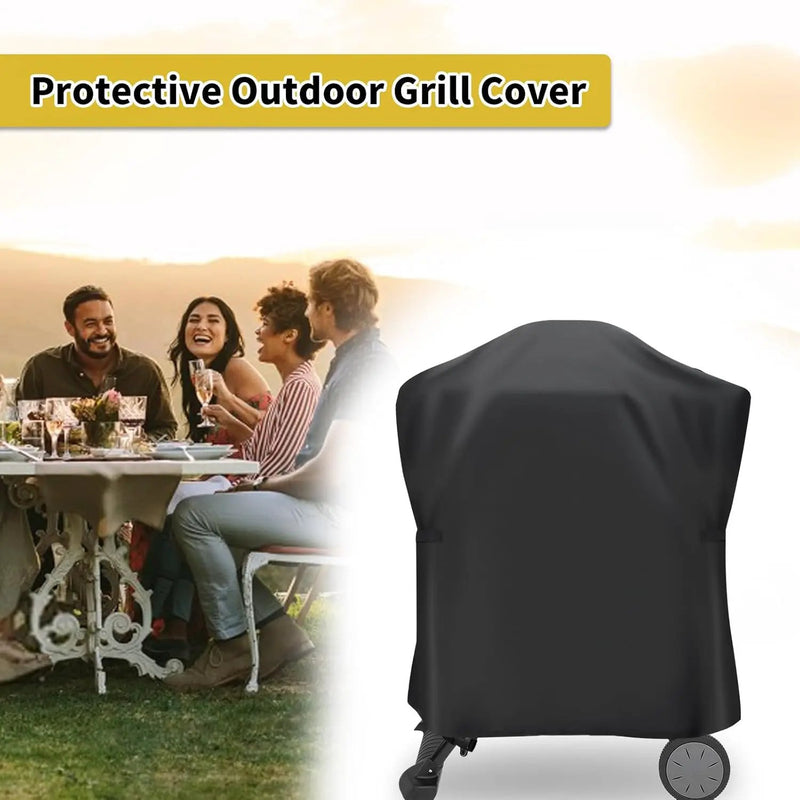 Grill Cover for Weber Q Series Grill on Cart, Waterproof BBQ Cover for Weber Q2000/Q200/Q1000/Q100 on Portable Stand-Weather Resistant by GreenHaven Gardens