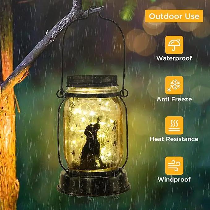 kyoryuger Solar Lanterns 5 Silhouette, Gifts for Women Mom Grandma, Unique Birthday Gifts Valentine's Day Gift, Cat Dog Hummingbird Butterfly Lanterns Gardening Gift by GreenHaven Gardens