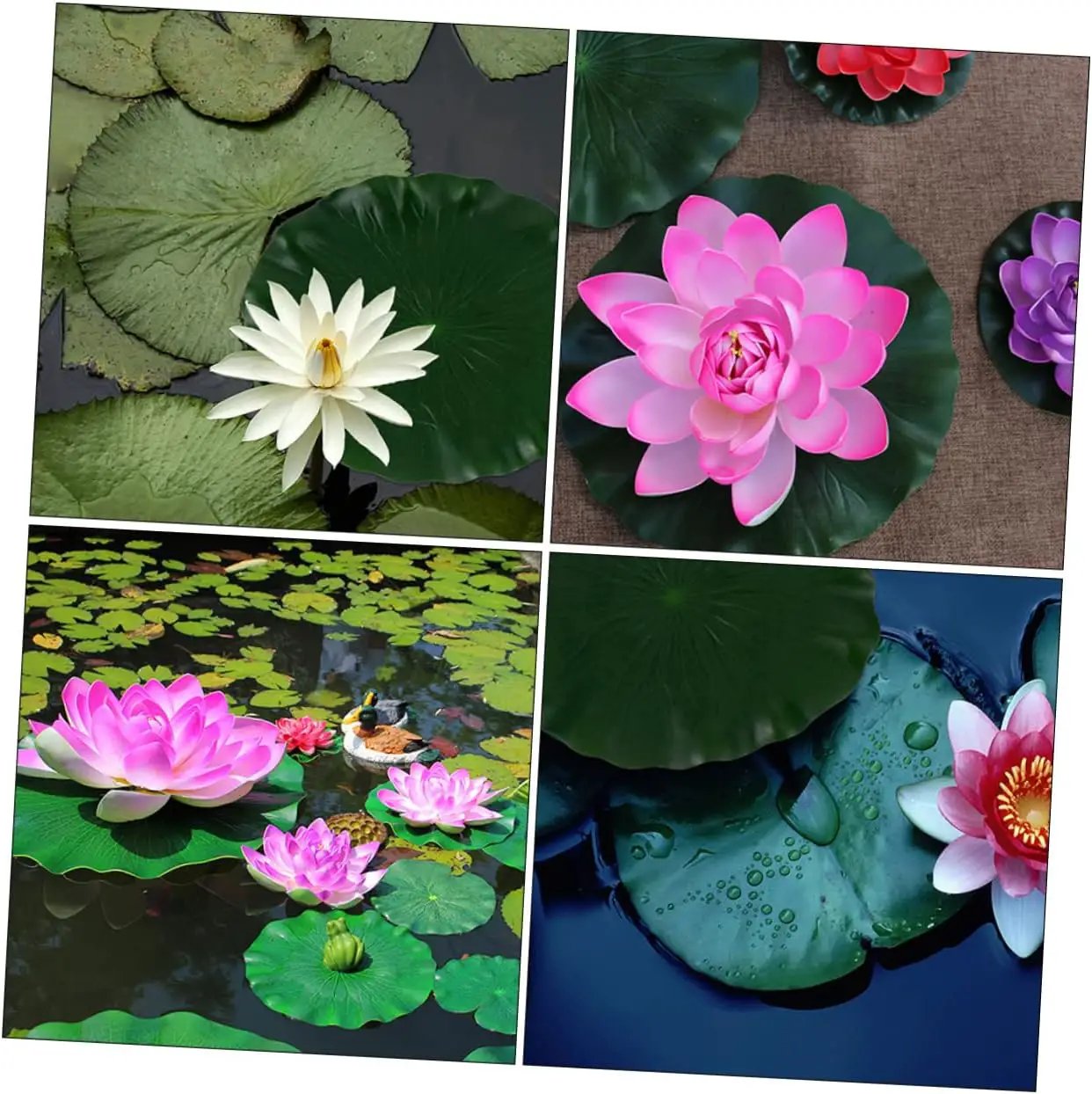 DOITOOL Artificial Lily Pads for Koi Pond: 3 Pcs Artificial Floating Foam Lotus Leaves 11 Inch Realistic Water Lily Pads Ornaments for Patio Fish Pond Pool Aquarium Decor, Green by GreenHaven Gardens